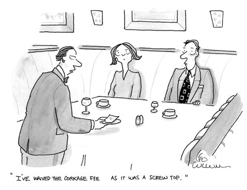 "I've waived the corkage fee as it was a screw top."