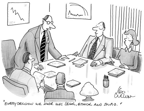 "Every decision we made was legal, ethical and stupid."