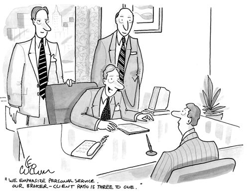 "We emphasize personal service. Our broker-client ratio is three to one."