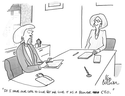 "If I have one life to live let me live it as a blonde CEO."