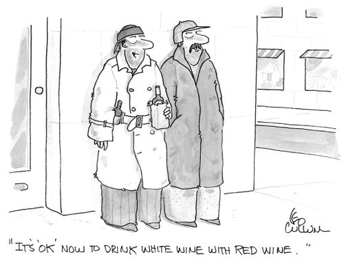 "It's 'ok' now to drink white wine with red wine."