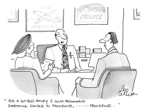 "For a lot less money I could recommend something similar to provence, …. …. Providence."