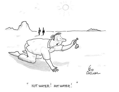 "Hot water! Hot water!"