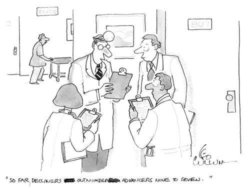 "So far, decliners outnumber advancers nine to seven."