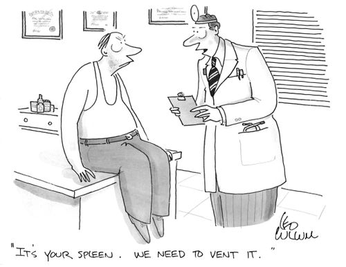 "It's your spleen. We need to vent it."