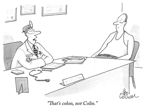 "That's colon, not colin."