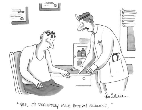 "Yes, It's definitely male pattern baldness."