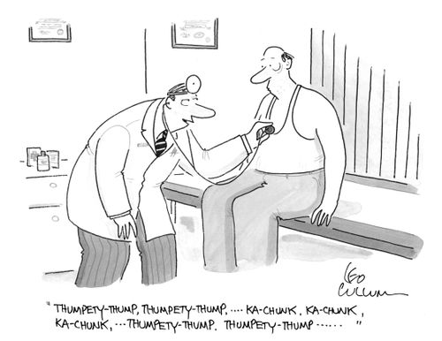 "Thumpety-Thump, Thumpety-Thump, …. Ka-Chunk, Ka-Chunk, Ka-Chunk,… Thumpety-Thump. Thumpety-Thump……"