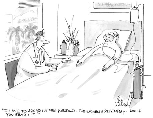 "I have to ask you a few questions. I've written a screenplay. Would you read it?"