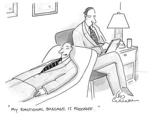 "My emotional baggage is knockoff." 