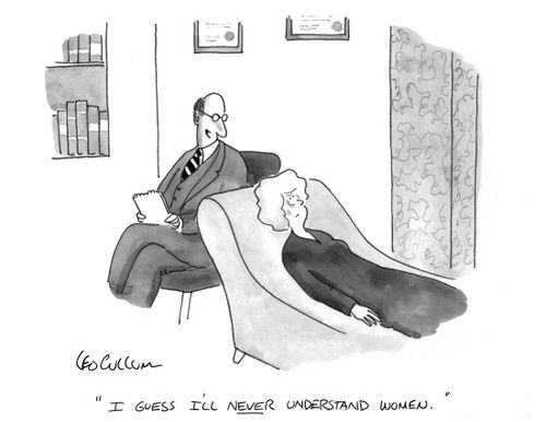"I guess I'll never understand women."