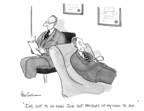"I've got to go now. I've got patients of my own to see."