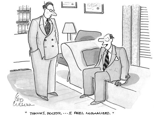 "Thanks, doctor, … I feel normalized."