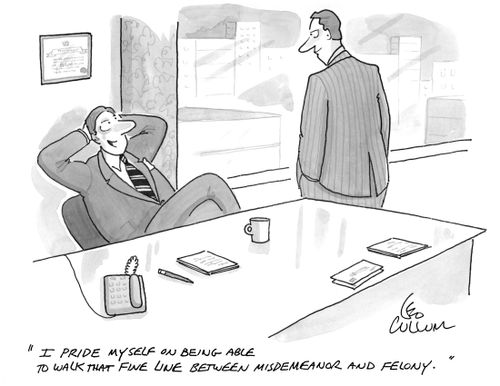 "I pride myself on being able to walk that fine line between misdemeanor and felony."