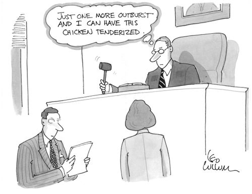"Just one more outburst and I can have this chicken tenderized."