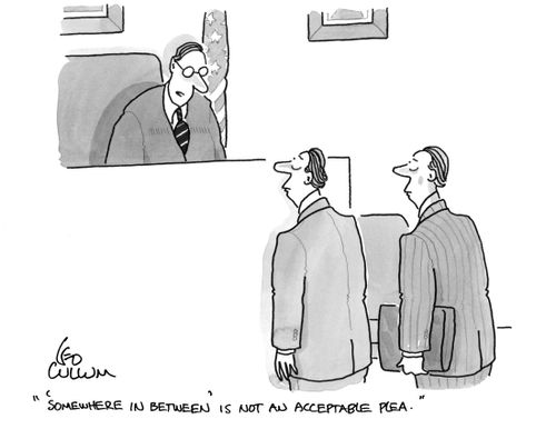 "'Somewhere in between' is not an acceptable plea."