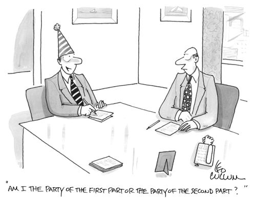 "Am I the party of the first part or the party of the second part?"