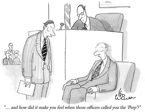 "… and how did it make you feel when those officers called you the 'Perp'?"