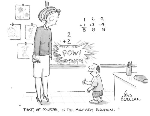 "That, of course, is the military solution."