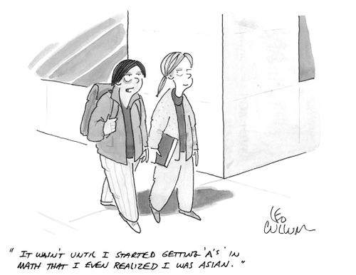 "It wasn't until I started getting 'A's' in math that I even realized I was Asian."