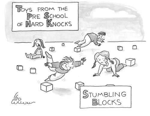Toys from the Pre School of Hard Knocks - Stumbling Blocks.