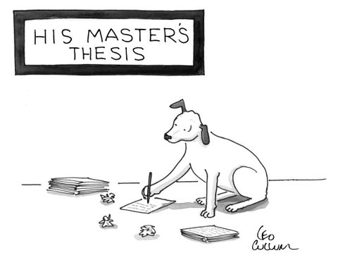 His Master's Thesis.