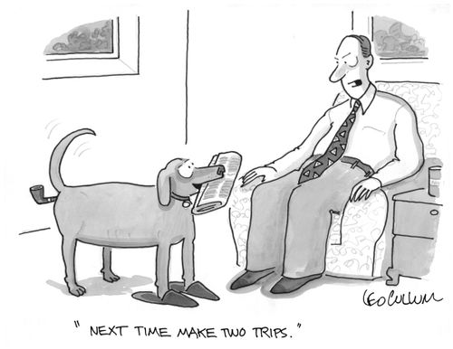 "Next time make two trips."
