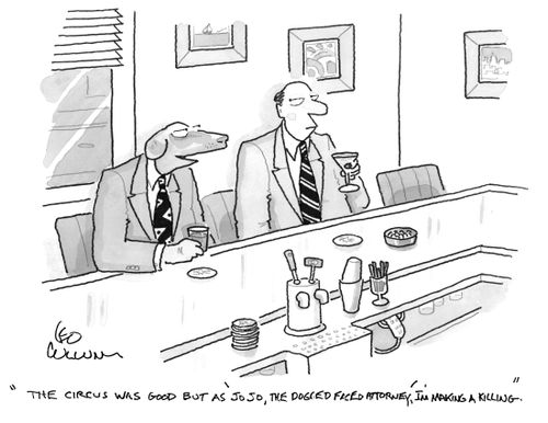 "The circus was good but as 'Jo Jo, the dogged faced attorney', I'm making a killing."