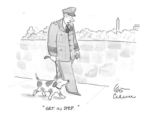 "Get in step."