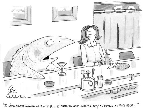 "I live near Montauk point but I like to get into the city as often as possible."