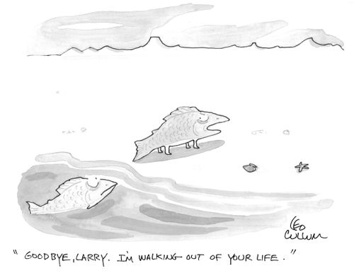"Goodbye, Larry. I'm walking out of your life."