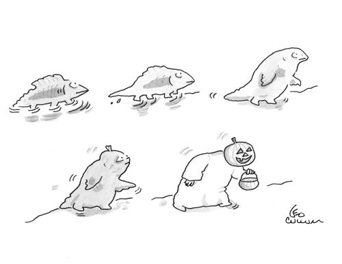 The evolution of trick-or-treating.