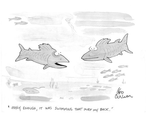 "Oddly enough, It was swimming that hurt my back."