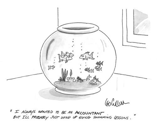 "I always wanted to be an accountant. But I'll probably just wind up giving swimming lessons."