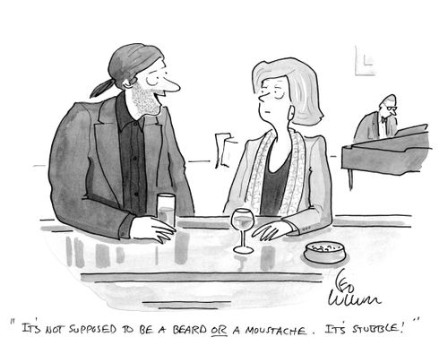 "It's not supposed to be a beard or a moustache. It's stubble!"