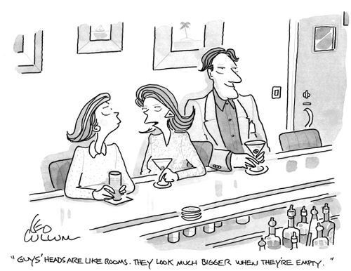 "Guys' heads are like rooms. They look much bigger when they're empty."