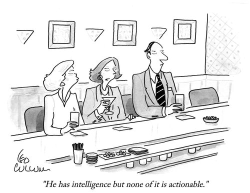 "He has intelligence but none of it is actionable."