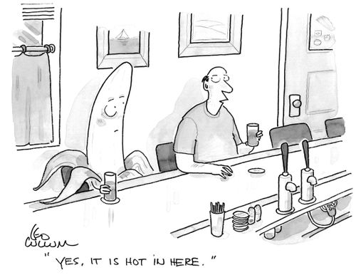 "Yes, it is hot in here."