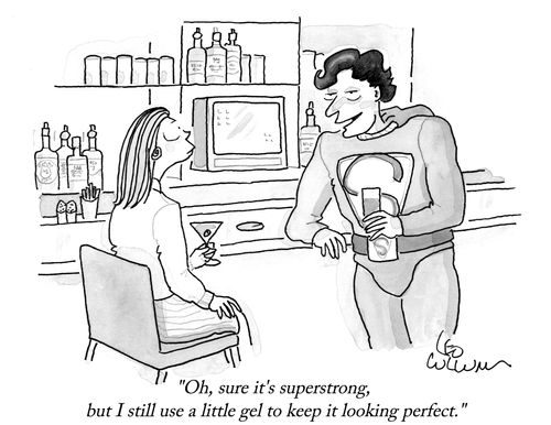 "Oh, sure it's superstrong, but I still use a little gel to keep it looking perfect."