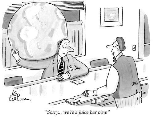 "Sorry... we're a juice bar now."