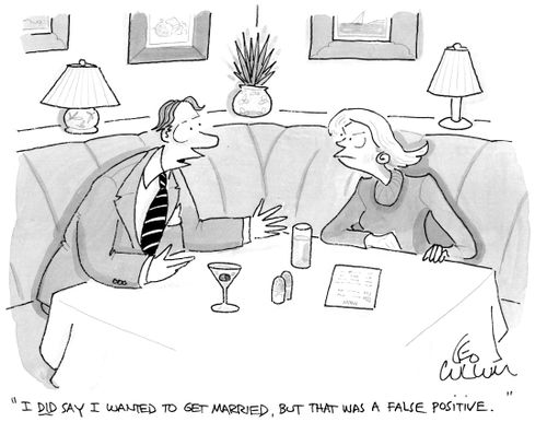 "I did say I wanted to get married, but that was a false positive."