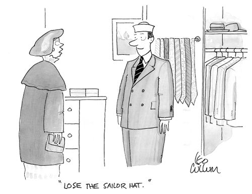 "Lose the sailor hat."