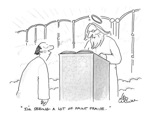 "I'm seeing a lot of faint praise."