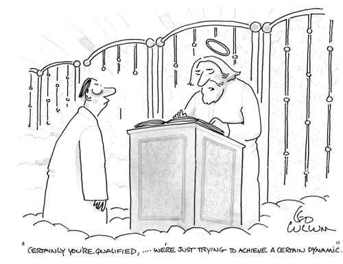 "Certainly you're qualified, .… we're just trying to achieve a certain dynamic."