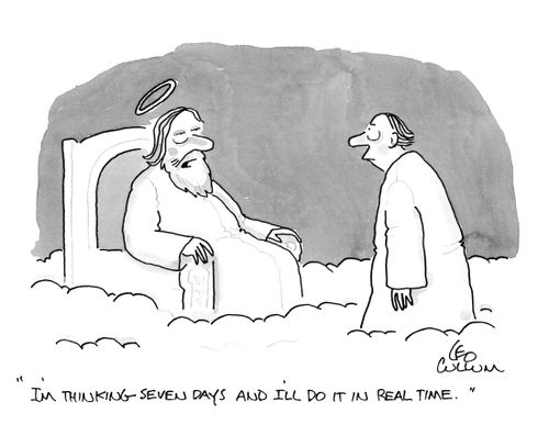 "I'm thinking seven days and I'll do it in real time."