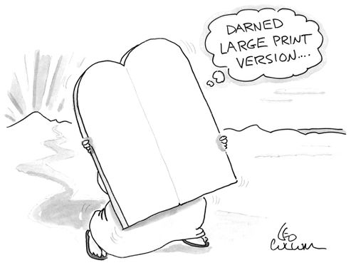 "Darned large print version…."