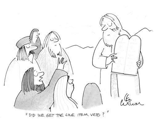 "Did we get the line item veto?"