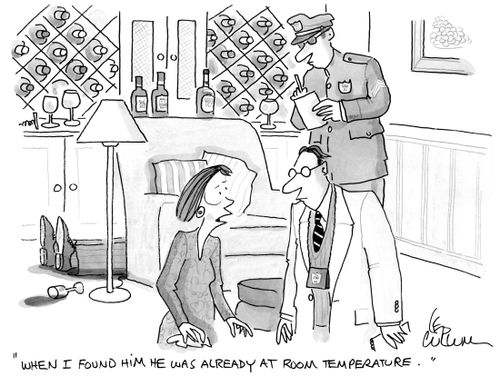 "When I found him he was already at room temperature."