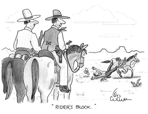"Rider's block."