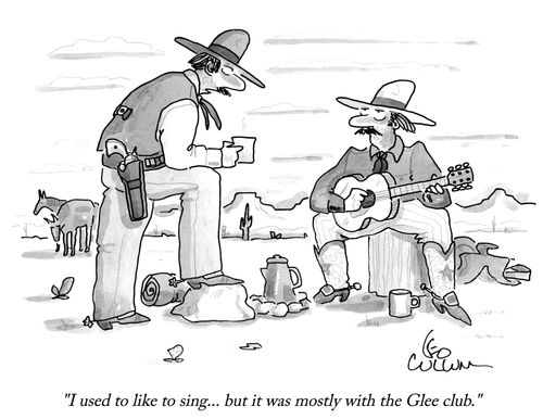 "I used to like to sing... but it was mostly with the Glee club."